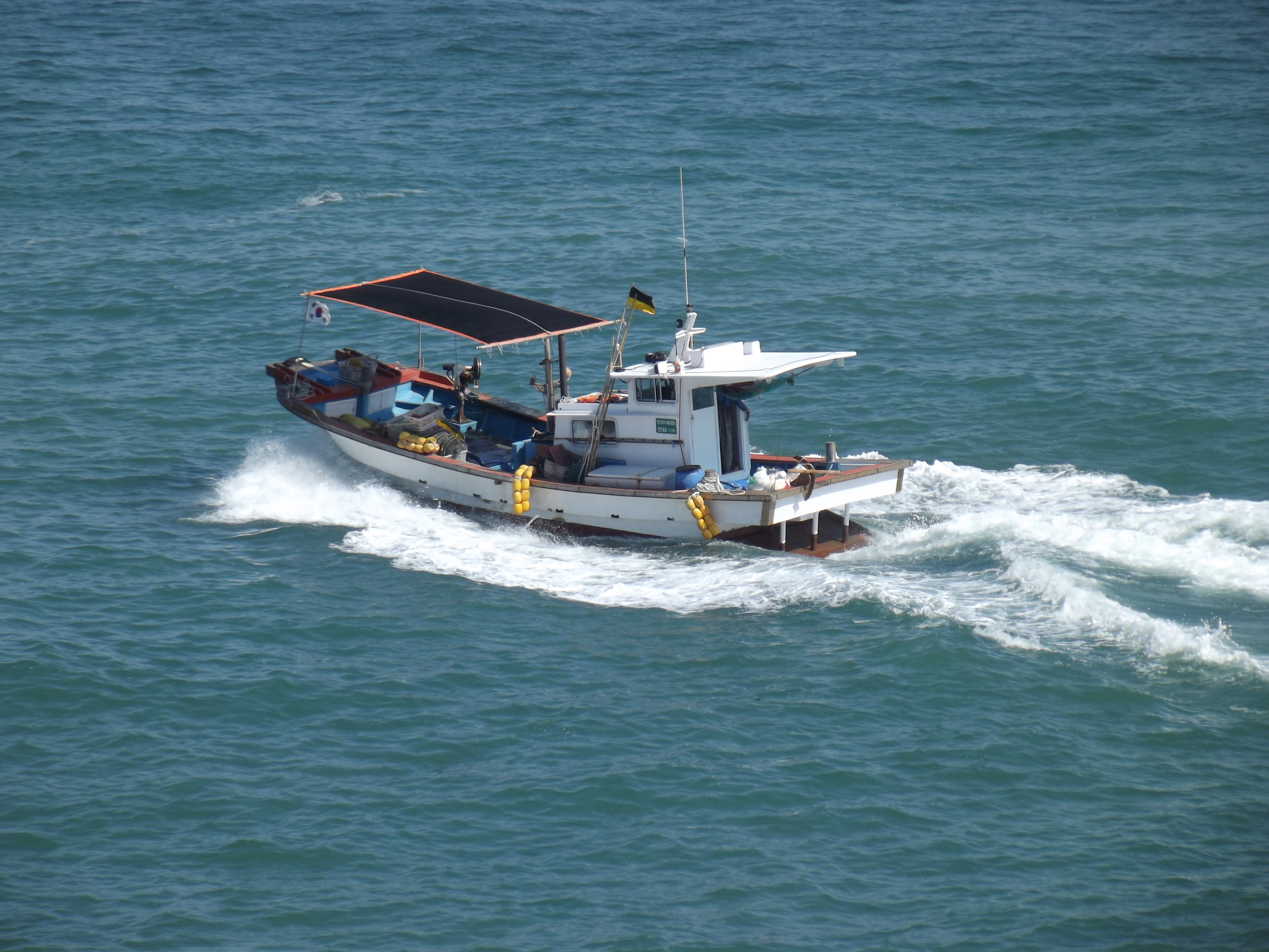 A Korean fishing boat at sea